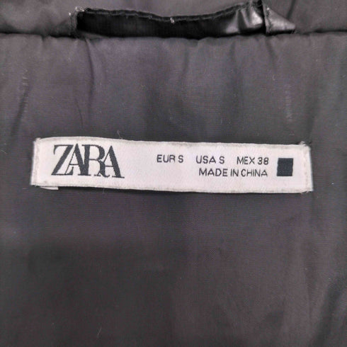 ザラ ZARA コントラスト パフジャケット シャイニー メンズ import:S