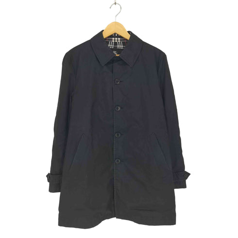 バーバリーブラックレーベル BURBERRY BLACK LABEL 裏地チェックステンカラーコート メンズ M