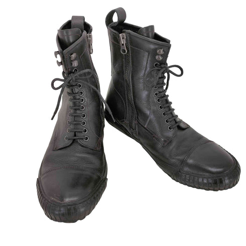 バルデセブンティセブン Varde77 RUBBER TRAMP LEATHER INFINITO LONG HOLE SNEAKER メンズ