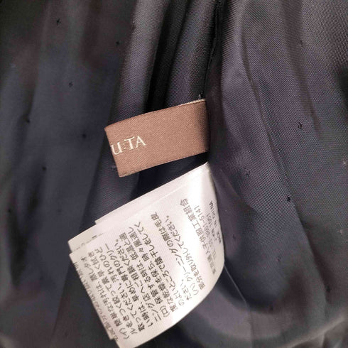 MATU:TA lamb leather blue fox フォックスファーラムレザー3Bテーラードジャケット レディース 13AR