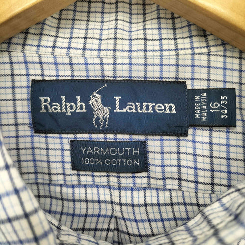 ラルフローレン RALPH LAUREN yarmouth ボタンダウンチェックシャツ メンズ 16 34/35