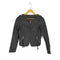 ロイヤルパーティー ROYAL PARTY lamb leather ラムレザーダブルジップノーカラージャケット レディース 36