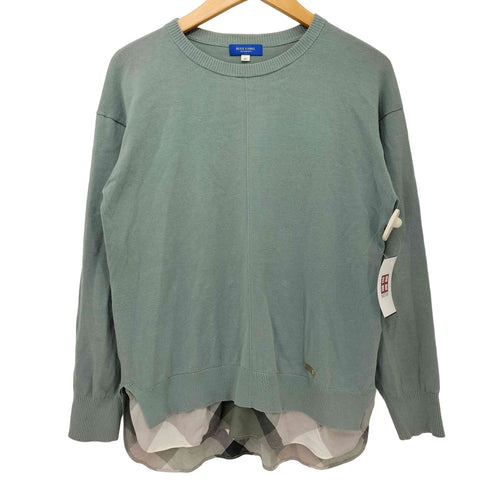 ブルーレーベルクレストブリッジ BLUE LABEL CRESTBRIDGE セミハイツイストコットン プルオーバーニット レディース JPN:38
