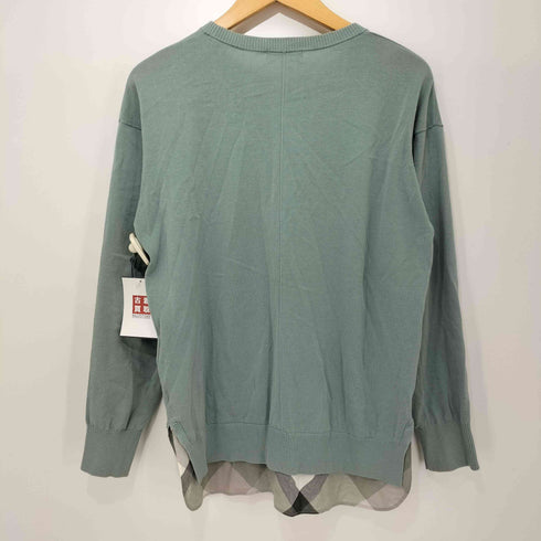 ブルーレーベルクレストブリッジ BLUE LABEL CRESTBRIDGE セミハイツイストコットン プルオーバーニット レディース JPN:38