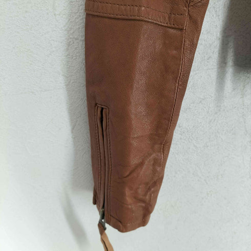 アングリッド Ungrid goat leather ゴートレザーダブルライダースジャケット レディース M