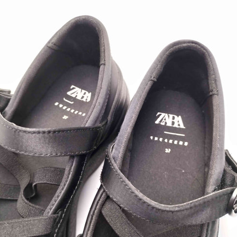 ザラ ZARA サテン ストラップ付き バレリーナ シューズ メリージェーン レディース 37