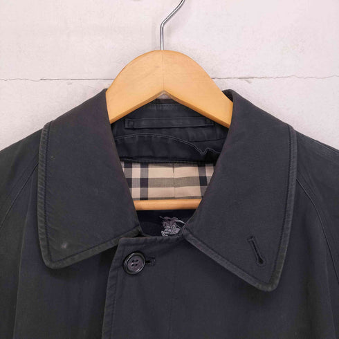 バーバリーロンドン BURBERRY LONDON MADE IN ENGLAND 裏地ノバチェック比翼ステンカラーコート メンズ 44