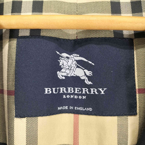 バーバリーロンドン BURBERRY LONDON MADE IN ENGLAND 裏地ノバチェック比翼ステンカラーコート メンズ 44