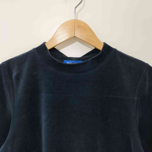 ブルーレーベルクレストブリッジ BLUE LABEL CRESTBRIDGE ロゴプレート ベロア カットソー レディース JPN:38