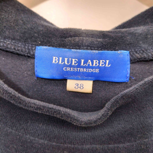 ブルーレーベルクレストブリッジ BLUE LABEL CRESTBRIDGE ロゴプレート ベロア カットソー レディース JPN:38
