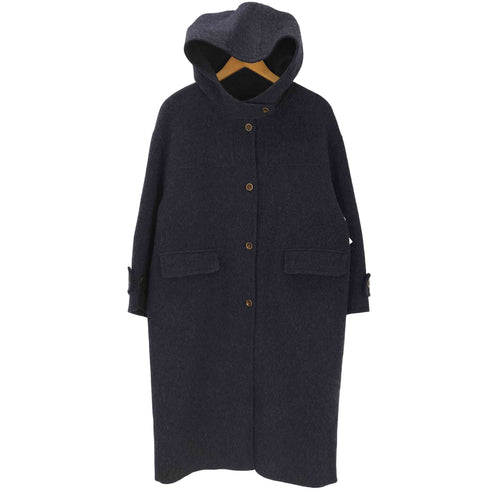 INDIBRAND I.N.D ウール 混紡 シャギー ダッフル コート レディース