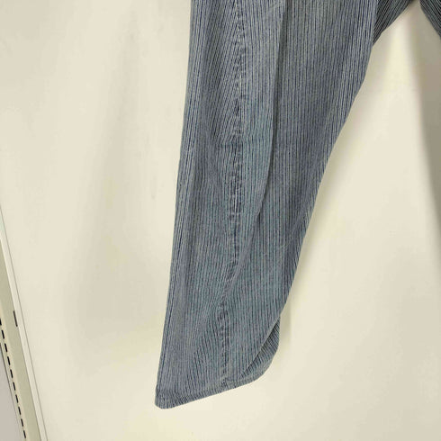 キャルオーライン CAL O LINE シンチバック ヒッコリーストライプ 立体裁断パンツ メンズ JPN:L