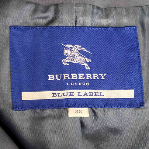 バーバリーブルーレーベル BURBERRY BLUE LABEL ノーカラーコート レディース 38