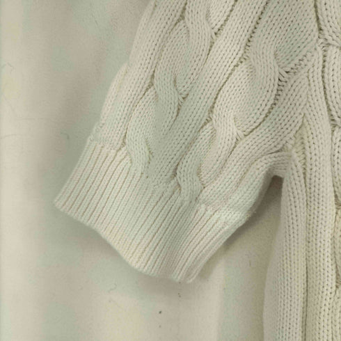 ポロラルフローレン POLO RALPH LAUREN スモールポニー刺繍 S/S ケーブルコットンニットカーディガン レディース import:XS