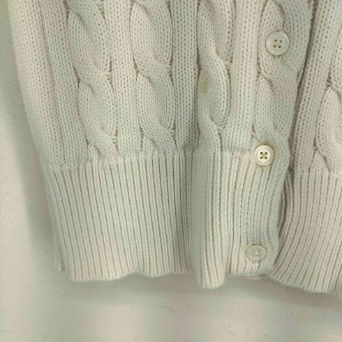 ポロラルフローレン POLO RALPH LAUREN スモールポニー刺繍 S/S ケーブルコットンニットカーディガン レディース import:XS