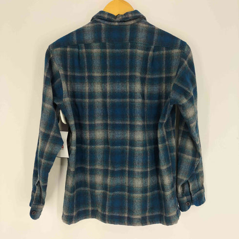 ペンドルトン PENDLETON 90S USA製 マドラスチェック フラップポケット 開襟 オープンカラー オンブレ ウール L/S ネルシャツ メンズ import:S