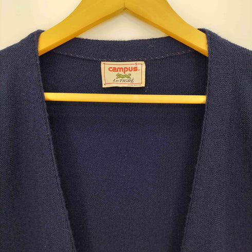 キャンパス CAMPUS Le TIGER 80s USA製 アクリル Vネックカーディガン リブ長 メンズ import:S