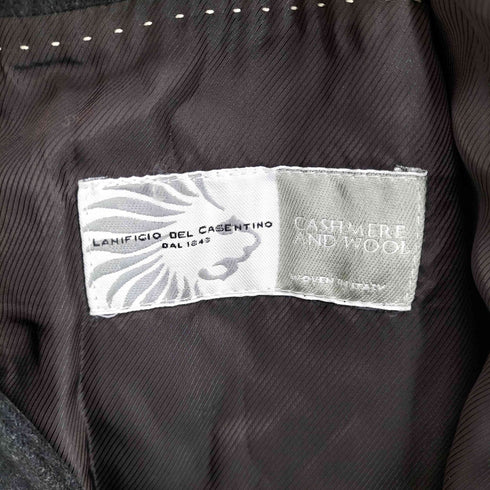LANIFICIO DEL CASENTINO cashmere カシミヤ混スタンドカラージップコート メンズ L