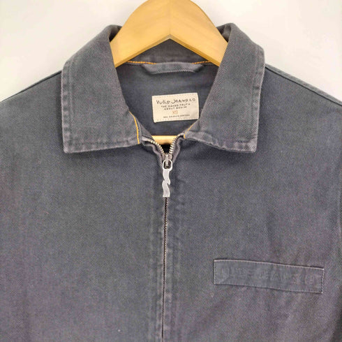 ヌーディージーンズ Nudie Jeans ロゴ刺繍 ワッペン ジップアップ ワーク ジャケット ブルゾン メンズ import:XS