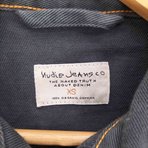 ヌーディージーンズ Nudie Jeans ロゴ刺繍 ワッペン ジップアップ ワーク ジャケット ブルゾン メンズ import:XS