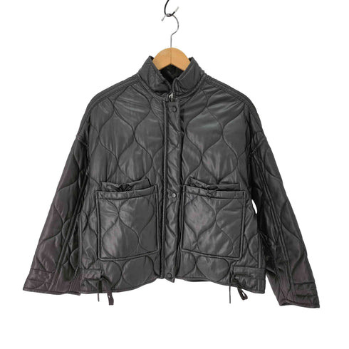 ザラ ZARA フェイクレザー キルティングジャケット レディース import:S