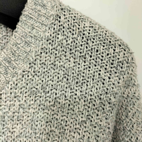 ウールリッチ WOOLRICH 80s USA製 織柄 ボーダー コットンナイロン ニット メンズ import:L