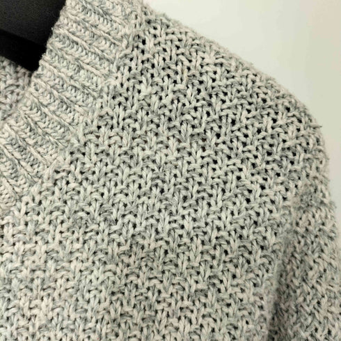 ウールリッチ WOOLRICH 80s USA製 織柄 ボーダー コットンナイロン ニット メンズ import:L