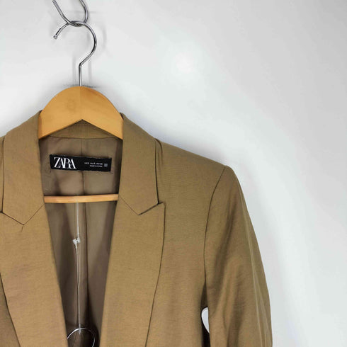 ザラ ZARA レーヨンポリ ボタンレス テーラードジャケット イージーパンツ セットアップ レディース S