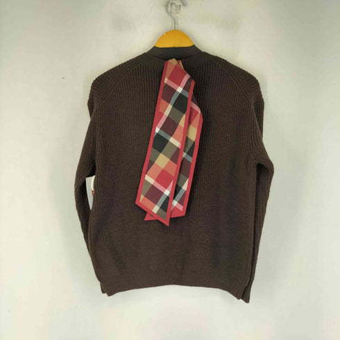 ブルーレーベルクレストブリッジ BLUE LABEL CRESTBRIDGE チェックタイ付きVネックニット レディース JPN:38