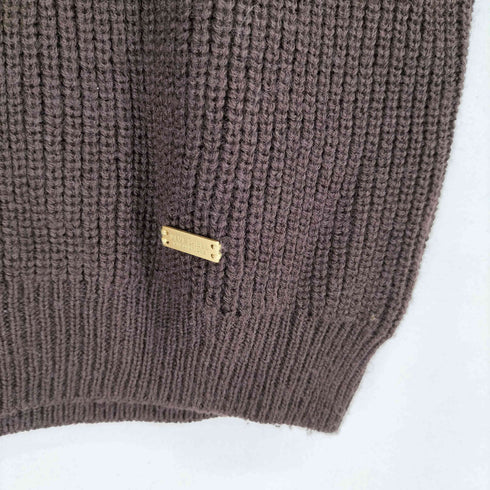 ブルーレーベルクレストブリッジ BLUE LABEL CRESTBRIDGE チェックタイ付きVネックニット レディース JPN:38