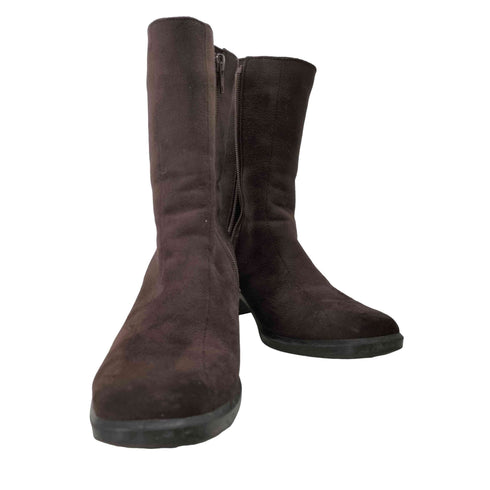 TOP DRY GORE-TEX サイドジップ スクエアスウェードブーツ レディース JPN:22.5
