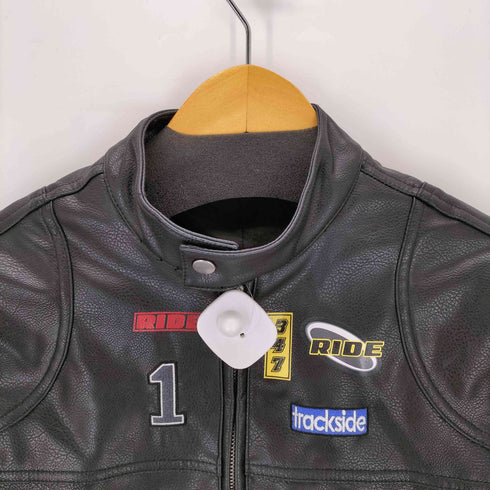 エイチアンドエム H&M エコレザーライダースジャケット レディース import:XS