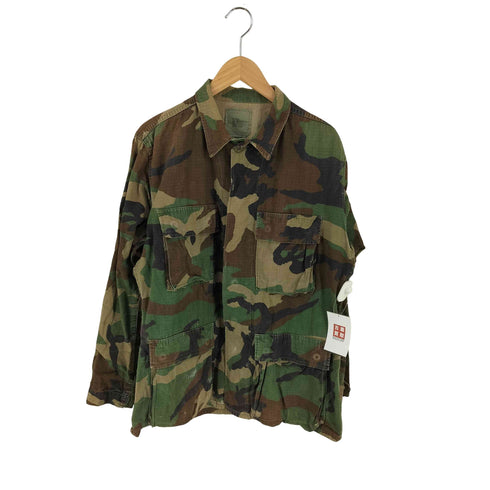 ユーエスアーミー U.S. ARMY Woodland Camo Camouflage BDU Shirt Jacket ウッドランドカモ リップストップ BDUジャケット メンズ SMALL-REGULAR