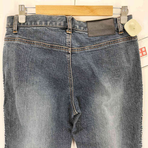 EXPRESSJEANS ビーズ装飾フレアデニムパンツ レディース 7/8