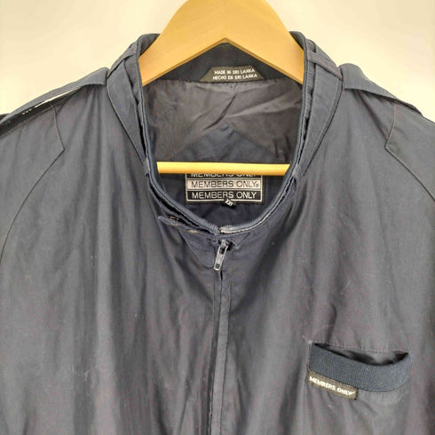 メンバーズオンリー MEMBERS ONLY 90S DULONジップ 65/35 ポリコットン ギミック スイングトップ ブルゾン レーサージャケット メンズ import:XXL