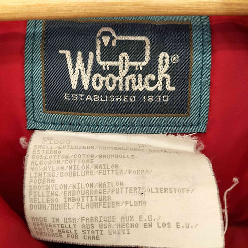 ウールリッチ WOOLRICH 80s 比翼ジップ ダウンベスト メンズ JPN:M