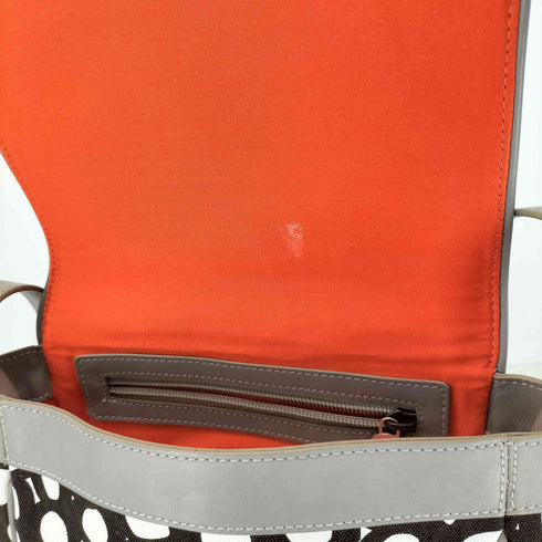 マリメッコ marimekko キャンバスレザーショルダーバッグ レディース