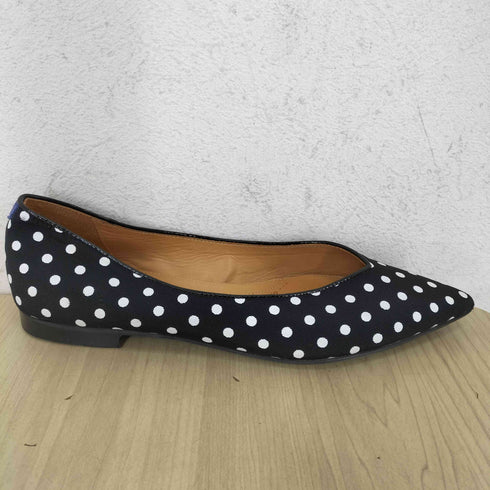 CHATELLES ドット柄フラットパンプス レディース 39