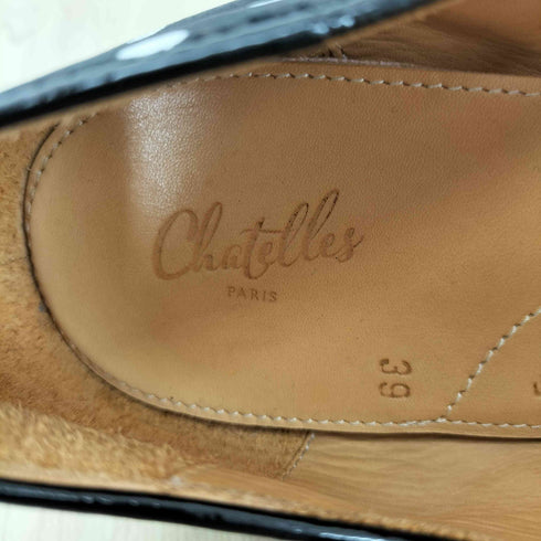 CHATELLES ドット柄フラットパンプス レディース 39