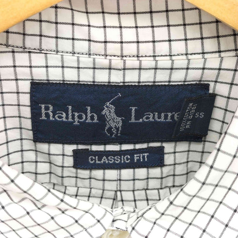 ラルフローレン RALPH LAUREN 90S 香港製 CLASSIC FIT ポニー刺繍 チェック ボタンダウン L/S シャツ メンズ import:M