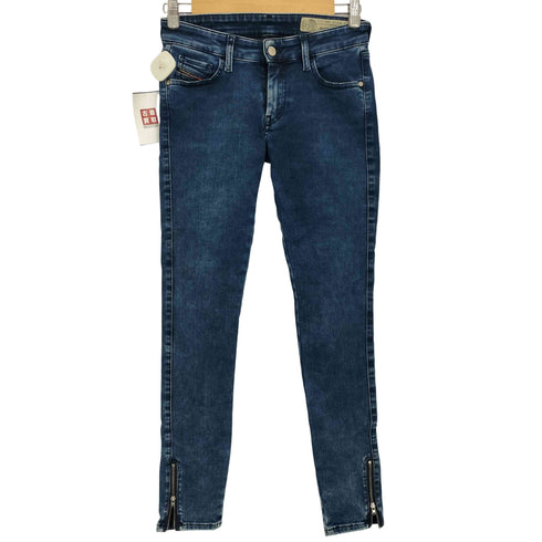 ディーゼル DIESEL SLANDY LOW ZIP 裾ジップ スキニー デニム レディース W26