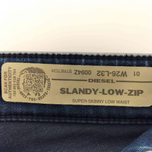 ディーゼル DIESEL SLANDY LOW ZIP 裾ジップ スキニー デニム レディース W26