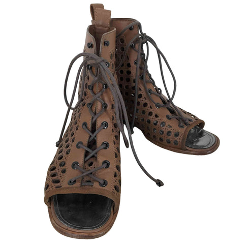 プロエンザスクーラー PROENZA SCHOULER オープン トゥ ラティス ブーツ レディース 37