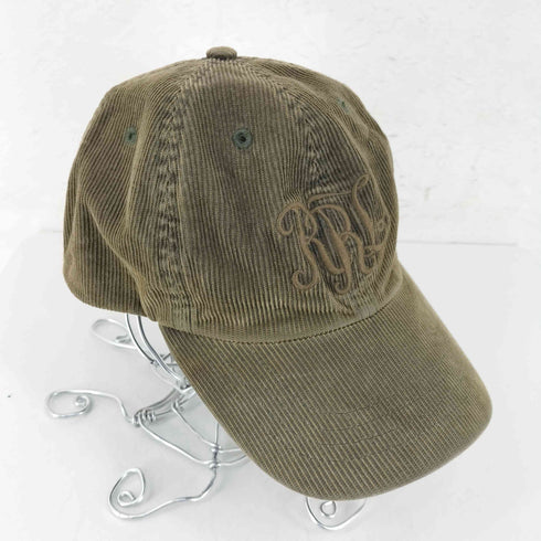 ダブルアールエルラルフローレン RRL RALPH LAUREN 台湾製 三つ星タグ ロゴ刺繍 コーデュロイ 6パネル キャップ メンズ