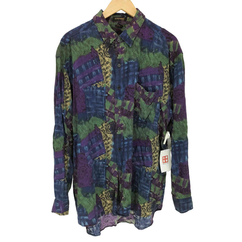 STEFANO MAN 総柄 レーヨンシャツ メンズ import:XL