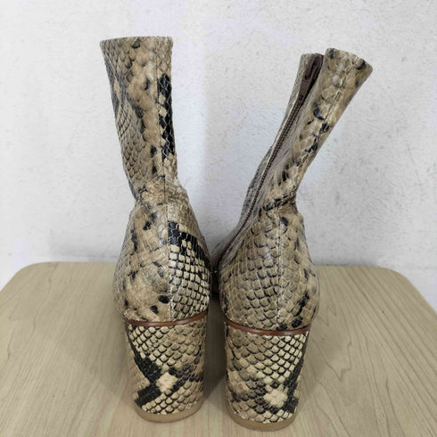 ピッピシック PIPPICHIC パイソン柄ショートブーツ レディース 37 1/2