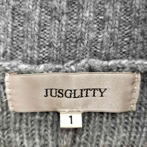 ジャスグリッティー JUSGLITTY Aライン ニット ワンピース レディース JPN:1