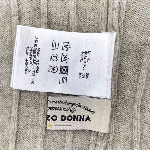トラッゾドンナ Torrazzo Donna ボウタイ リブ ニット レディース