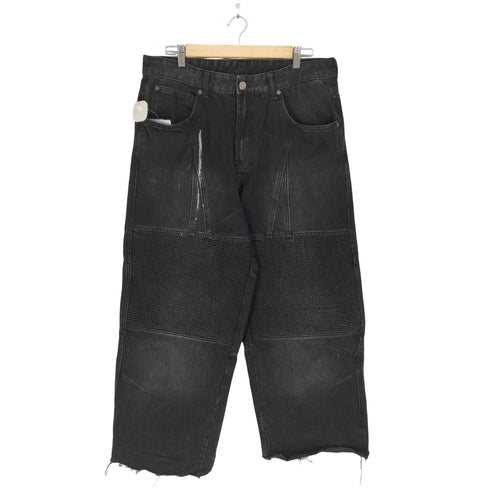 ザラ ZARA Biker Baggy Fit Jeans Black メンズ 44