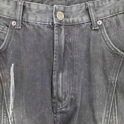 ザラ ZARA Biker Baggy Fit Jeans Black メンズ 44